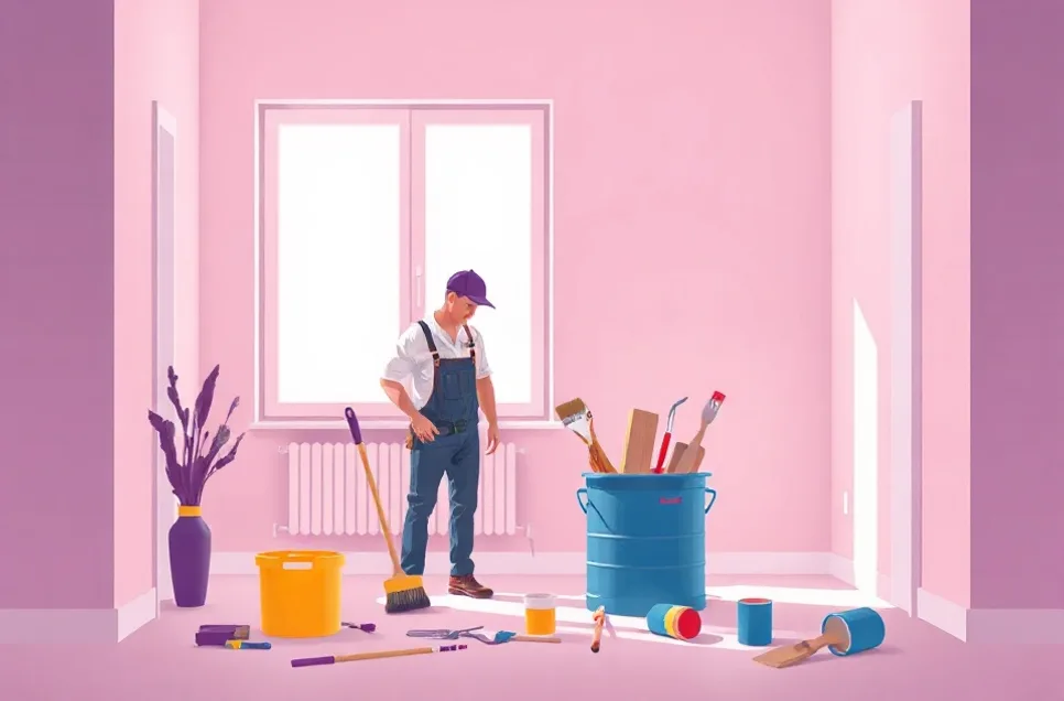 Intérieur rénové après travaux de peinture à Sotteville-lès-Rouen